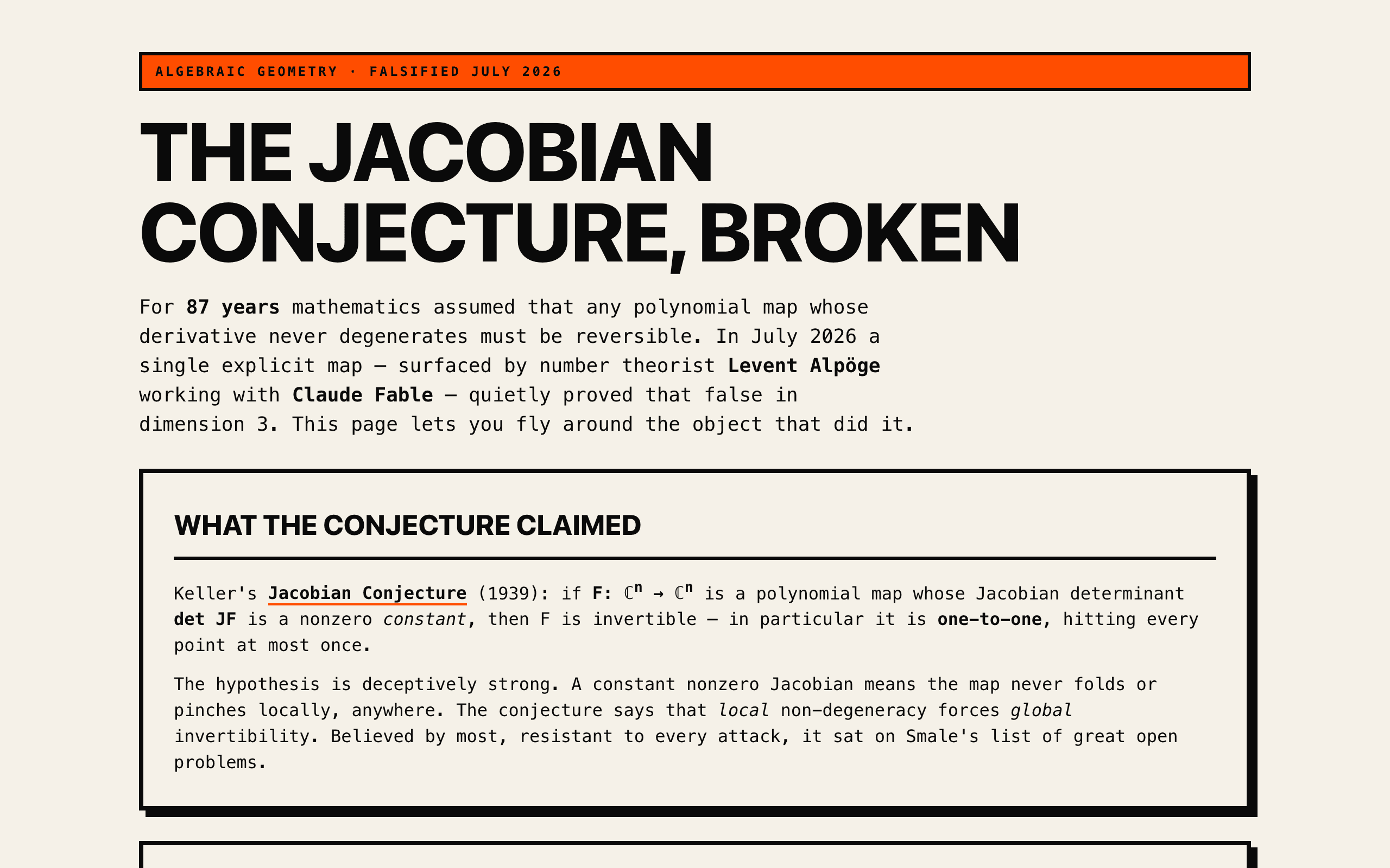 The Jacobian Conjecture, Broken